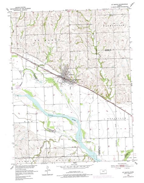 Saint Marys topographic map 1:24,000 scale, Kansas