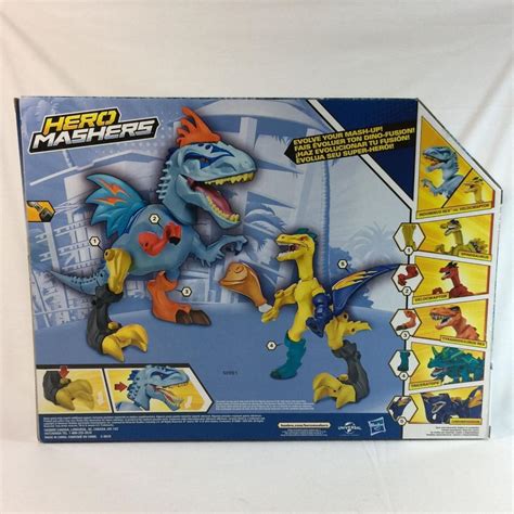 Jurassic World Hero Mashers Indominus Rex vs Velociraptor Mash Pack New in Box | #1844839951