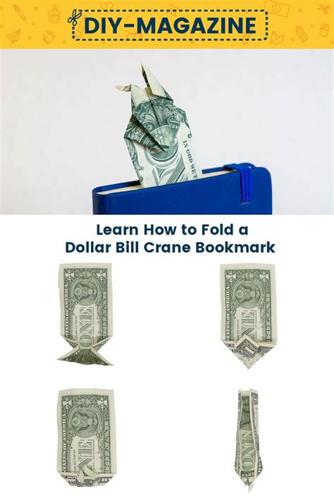 Learn how to make an Crane Bookmark Origami Dollar Bill | Dollar bill ...
