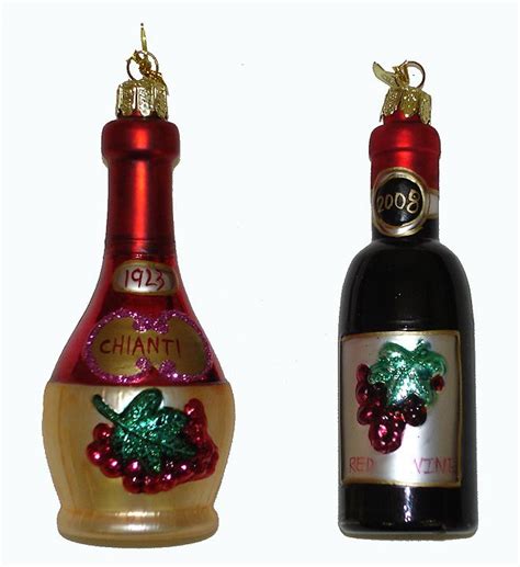 Bottles decoration, Christmas ornaments, Red vines