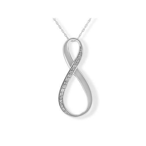 Pompeii3 - 3/8ct Diamond Infinity Symbol Womens Pendant & Chain 14K ...