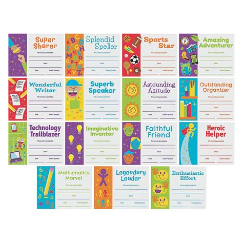 Buy Fun Express End of School Year Superlatives Certificates - 30 Blank ...