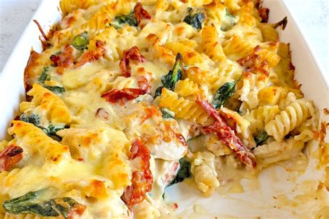 All-in-one Tuscan chicken pasta bake recipe