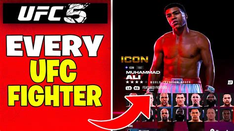 UFC 5 - Full Roster & Ratings - YouTube