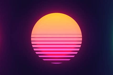 Vintage 80s colorful retro sunset. | Retro futurism, Vaporwave ...