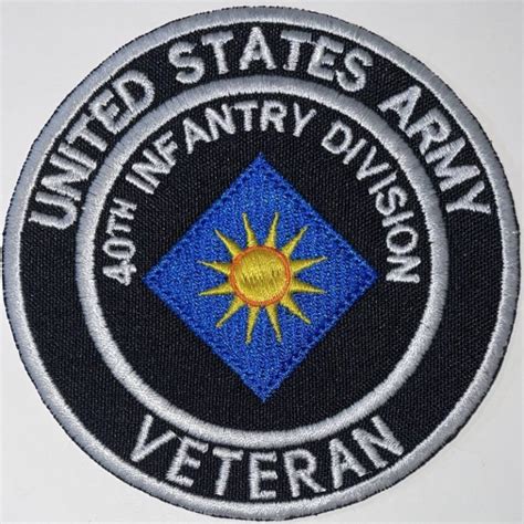 US Army 40th Infantry Division Veteran Patch - Decal Patch - Co