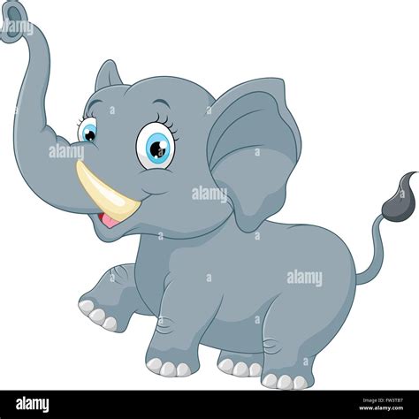 Cute elephant cartoon Stock Vector Image & Art - Alamy