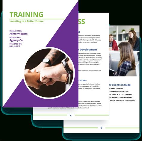 Training Brochure Template - Sample Professional Templates