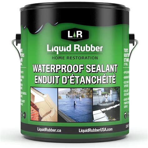 Liquid Rubber Waterproof Sealant - Indoor & Outdoor Coating - Easy to Apply - Water Based ...