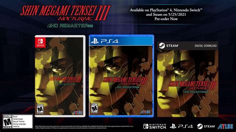 Shin Megami Tensei III: Nocturne HD Remaster Release (West) - Persona ...