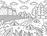 Spring Landscape Coloring Pages sketch template