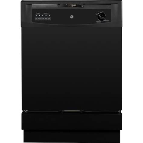 GE 62-Decibel Front Control 24-in Built-In Dishwasher (Fingerprint-Resistant Black) ENERGY STAR ...