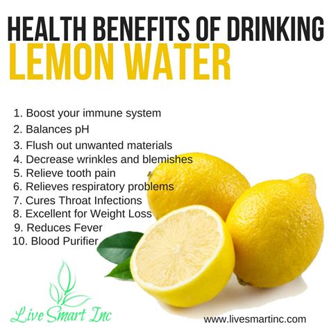 Health Benefits of Drinking Lemon Water. | Health benefits, Drinking lemon water, Lemon water