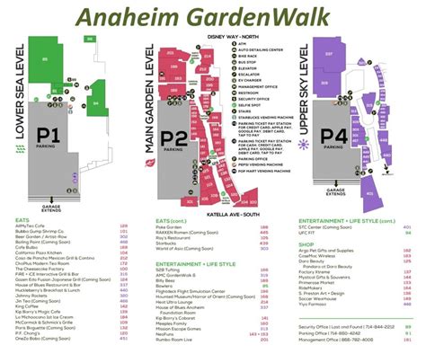 Anaheim GardenWalk Map - Ontheworldmap.com