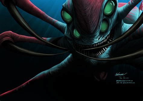 SUBNAUTICA: The Reaper Leviathan [Digital Fanart] by Adam-The-Person on DeviantArt