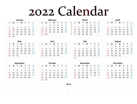 Calendar 2022 Transparent Background - PNG Play