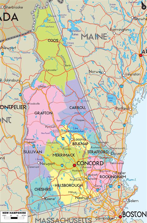 New Hampshire Political Map