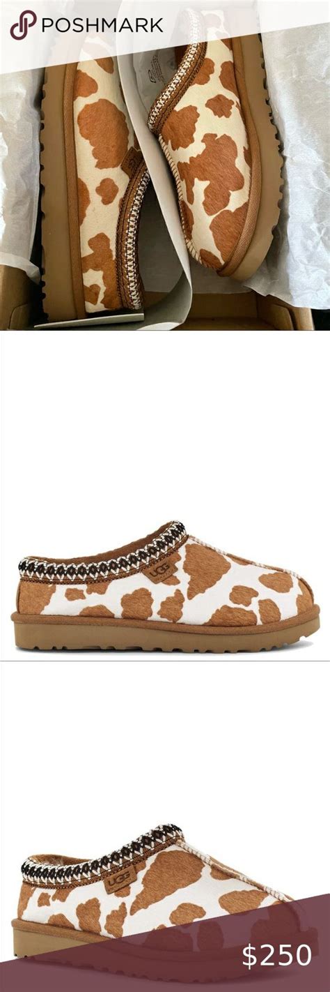 UGG NEW Tasman Cow Print Slippers Women’s Size 8 New In Box | Print ...