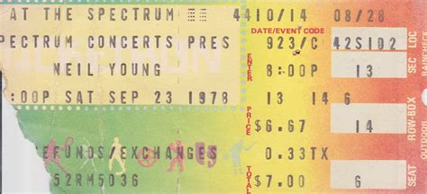 Neil Young Concert & Tour History | Concert Archives