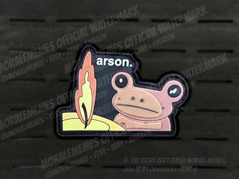 Arson Frog Meme Funny PVC Morale Patch - Etsy