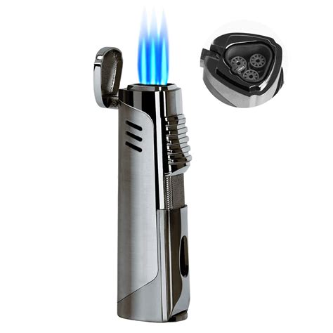 Buy RONXS Torch Lighter, Triple Jet Flame Lighter with Punch ...