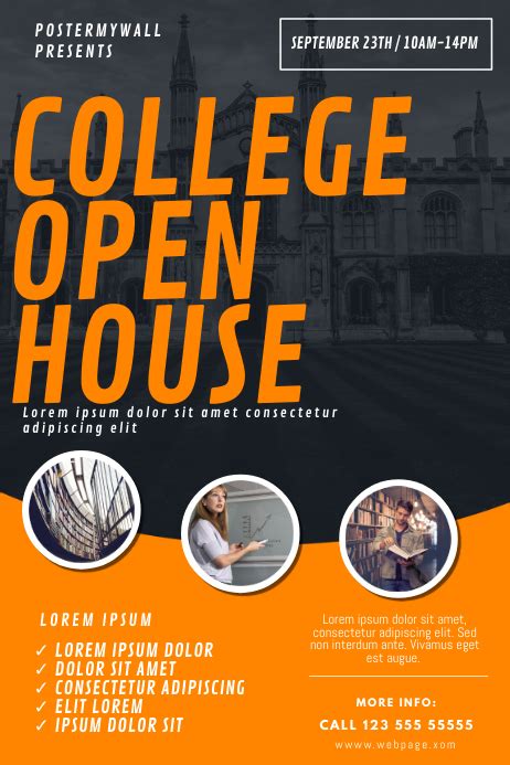 College School Open House Flyer Template | PosterMyWall