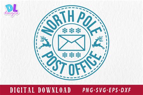 North Pole Post Office Stamp Graphic by DL designs · Creative Fabrica