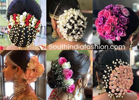 Indian Bridal Bun Hairstyles With Flowers! 489625790734618058 | Indian ...