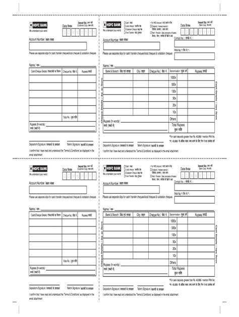 Hdfc Deposit Slip Word Format Fill Online Printable Fillable Blank | Free Download Nude Photo ...