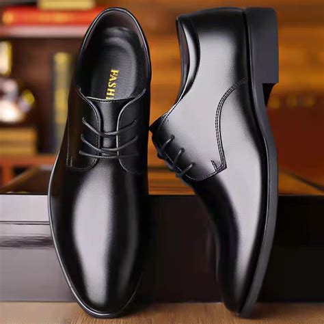 Men's Leather Shoes Formal Business British Style Casual Leather Shoes ...