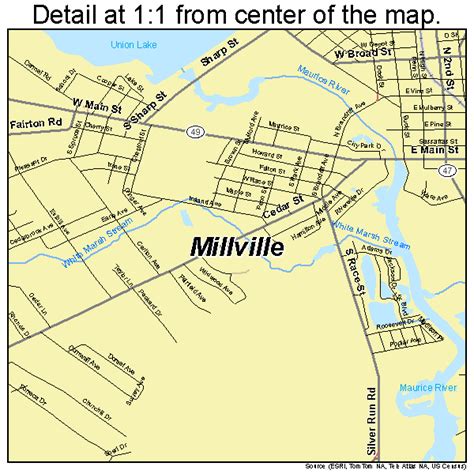 Millville New Jersey Street Map 3446680