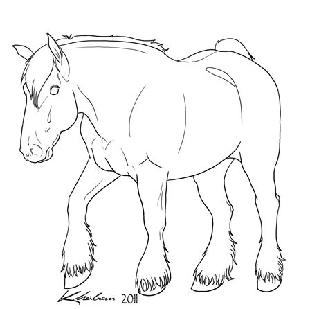 Clydesdale Horse Drawing at GetDrawings | Free download