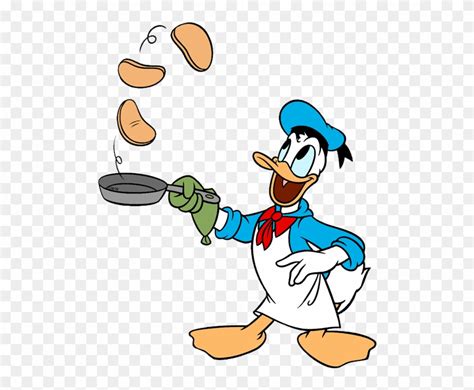 Download Donald Duck Clip Art - Tossing Pancakes Clipart - Png Download ...