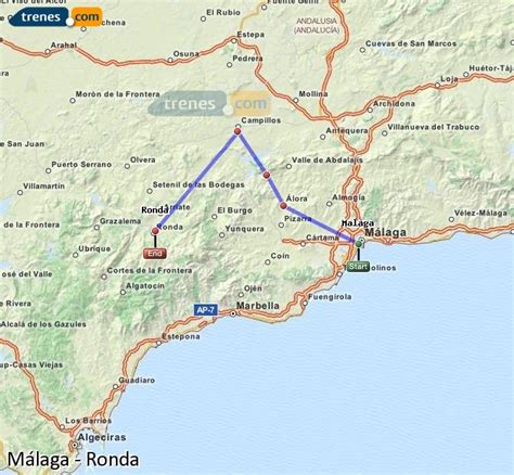 Trenes Málaga Ronda baratos, billetes desde 15,00 € - Trenes.com