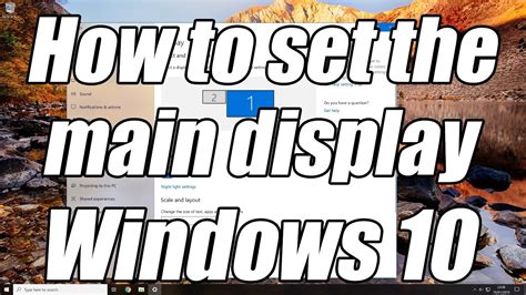 How to set your main display in Windows 10 - YouTube