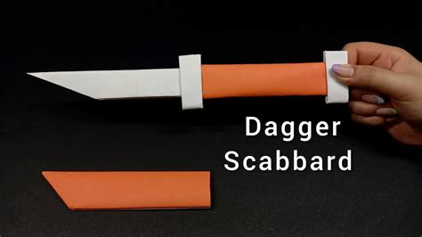 Origami dagger with scabbard | How to make a dagger with a sheath from a4 paper - YouTube