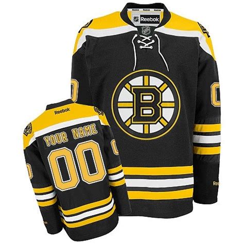 Reebok Boston Bruins Customized Premier Black Home NHL Jersey