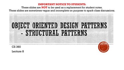 Object Oriented Design Patterns - Structural Patterns - ppt download