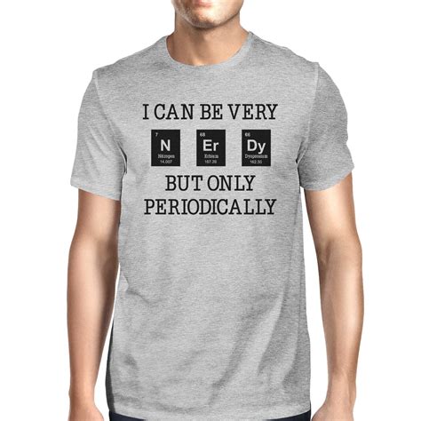 365 Printing - Nerdy Periodically Mens Grey Funny Nerd T-Shirt Short Sleeve Tee - Walmart.com ...