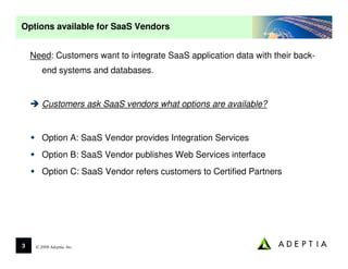 Saa S Integration For Vendors | PPT