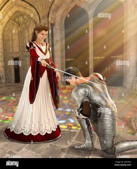 Medieval Knight And Princess