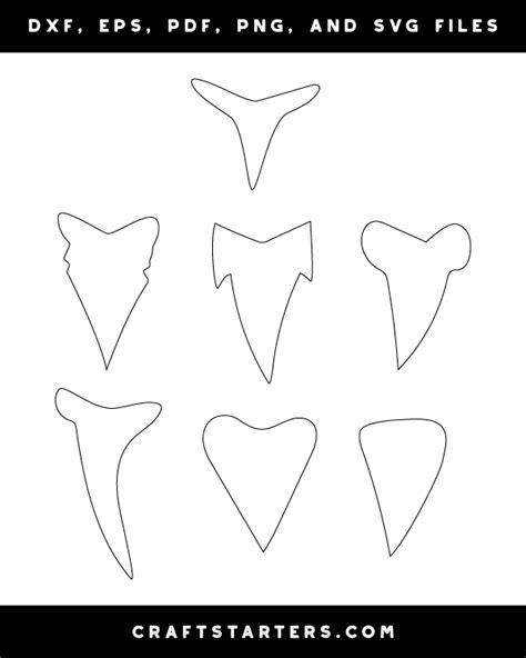 Shark Teeth Outline