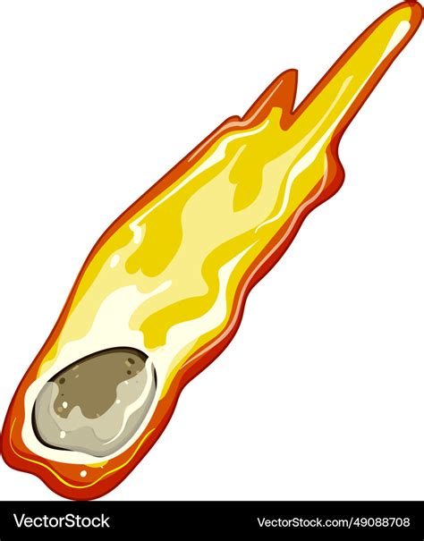 Asteroid meteor cartoon Royalty Free Vector Image