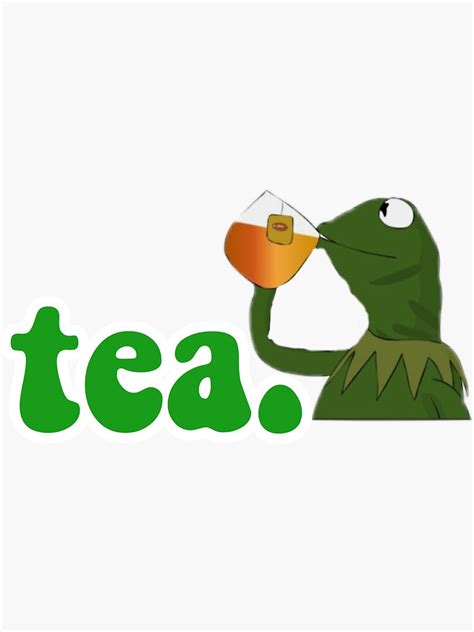 "Kermit the frog tea" Sticker by allie-pate | Redbubble