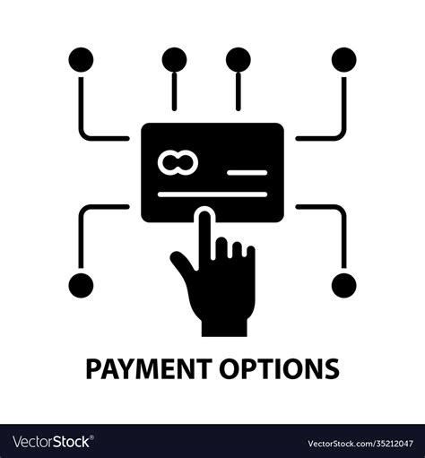 Payment options icon black sign Royalty Free Vector Image