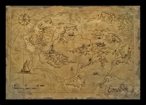 Bilbo's Map of Eriador 2 by amegusa on DeviantArt