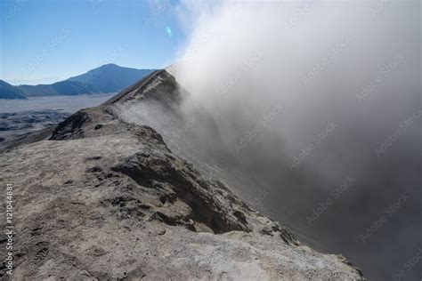 Sunrise at Mount Bromo volcano, the magnificent view of Mt. Brom Stock ...