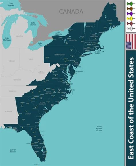 Black and white us map with states and capitals | United States of America. Beautiful modern ...