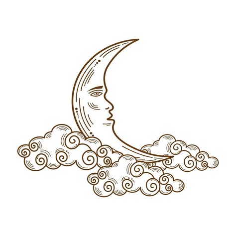 moon and clouds 3898409 Vector Art at Vecteezy