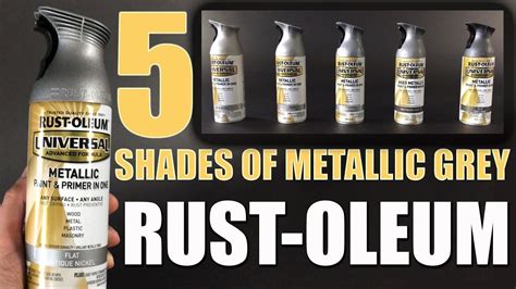 Rust-Oleum Review Five Metallic Grey Spray Paints Comparison - YouTube